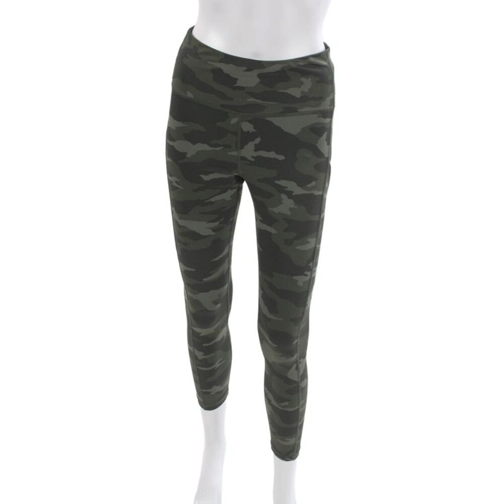 Athleta Womens Green Camo Ankle Leggings Polyester Blend Size S